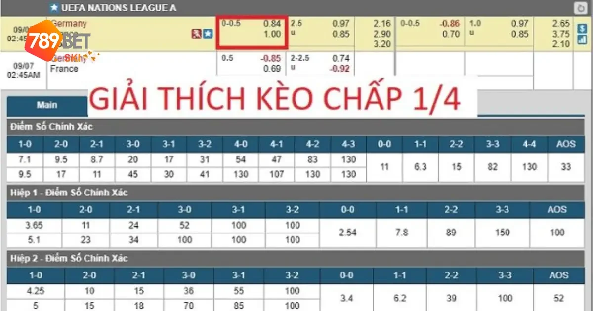 Kèo Chấp 1/4 789Bet: Hiểu Rõ Luật Chơi Cá Cược Thành Công 3 Lợi Ích Của Việc Chọn Kèo Chấp 1/4